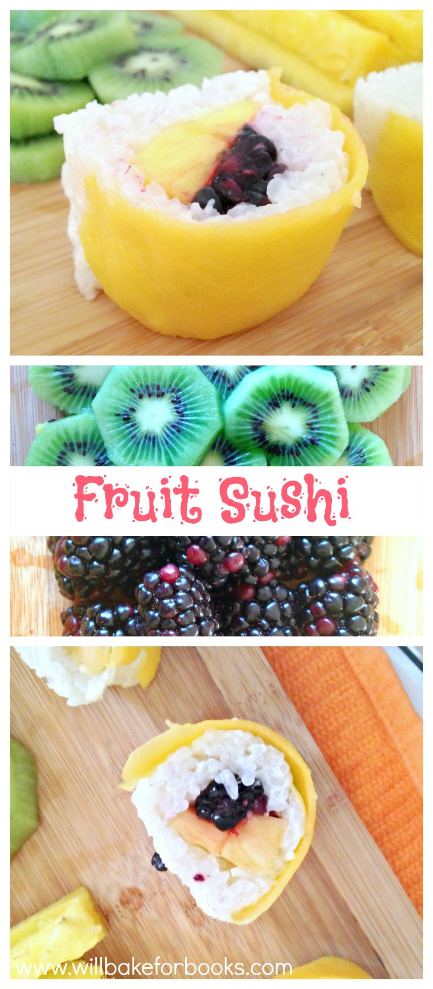 Sweet Fruit Sushi Recipe with Sticky Rice